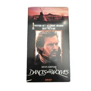 Dances with Wolves VHS 1991 Kevin Costner Mary McDonnell Western Drama